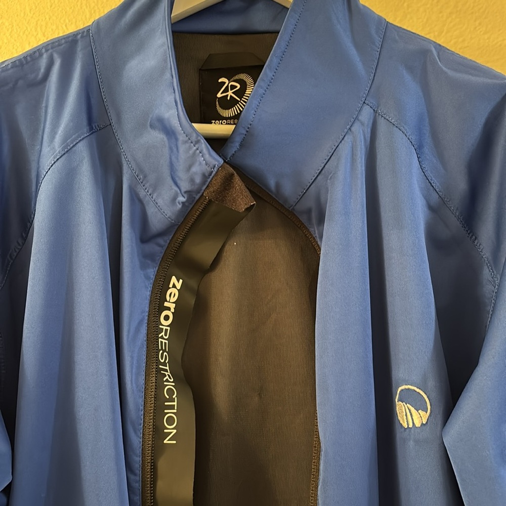 Zero Restriction Golf Rain Jacket Windbreaker Blu… - image 4